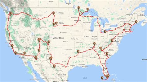 Challenges of implementing MAP Road Trip Map Of Us